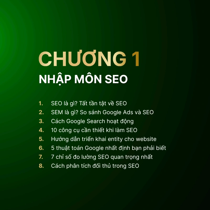 Giáo trình Chương 1: Nhập môn SEO từ cơ bản đến nâng cao