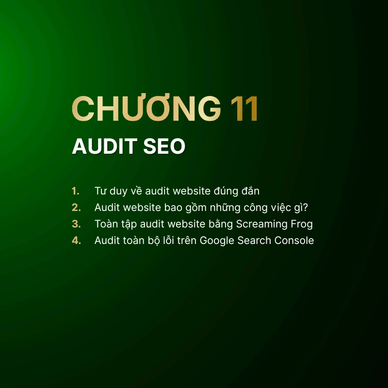 Giáo trình Chương 11: Audit SEO website toàn diện