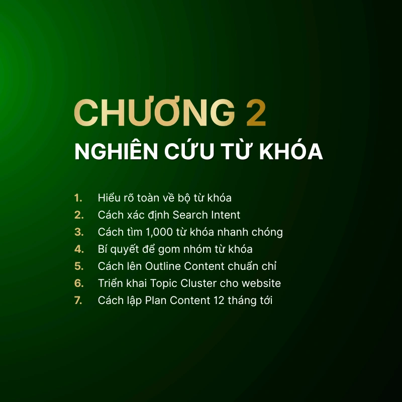 Giáo trình Chương 2: Nghiên cứu từ khóa SEO thực chiến