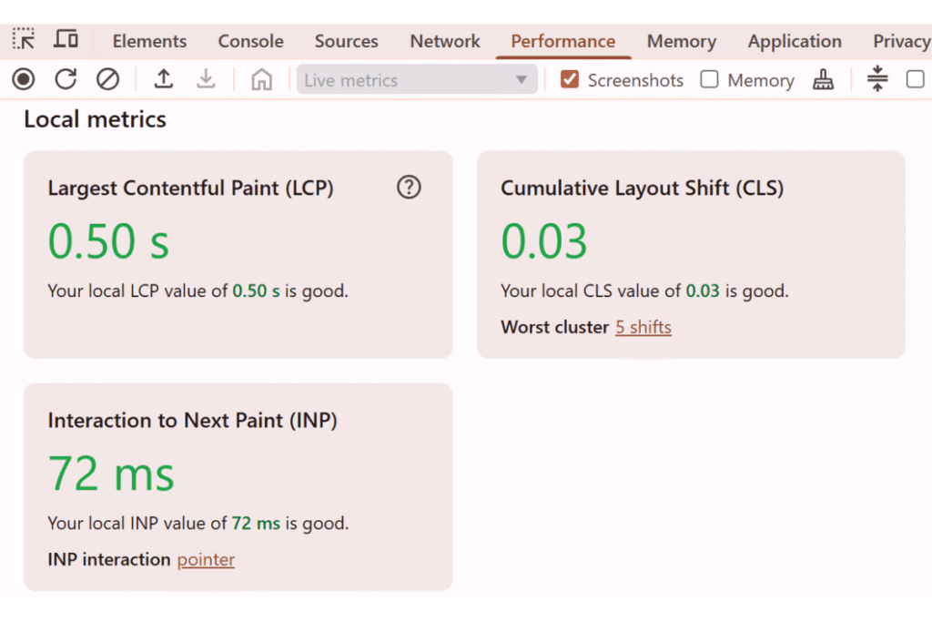 3 Chỉ số Core Web Vitals chính