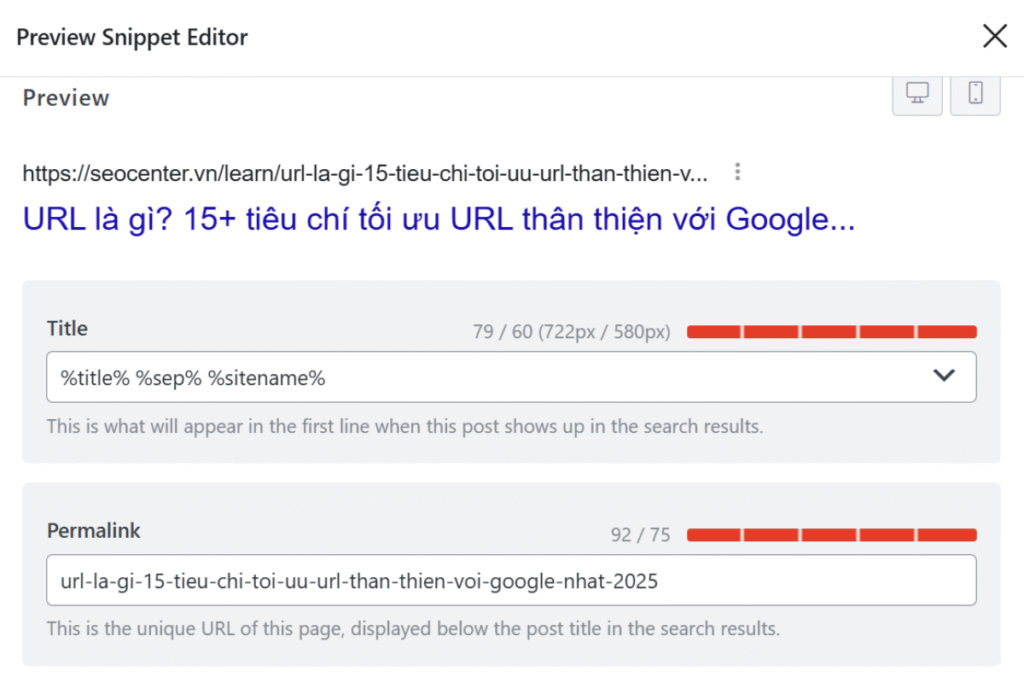 URL là gì? 8 thành phần của URL và 15+ tiêu chí tối ưu URL thân thiện với Google 4 Không dùng tiêu đề bài viết làm slug trực tiếp