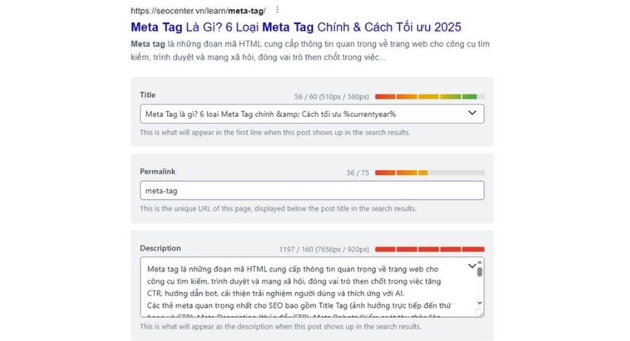 Tối ưu thẻ Title và thẻ Meta Description