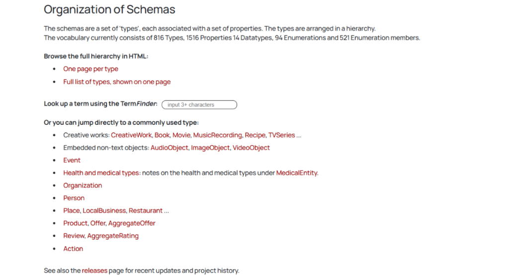 Schema Markup là gì? Cách làm Schema tốt nhất cho Google 2025 8 Các loại Schema phổ biến được liệt kê bởi schema.org