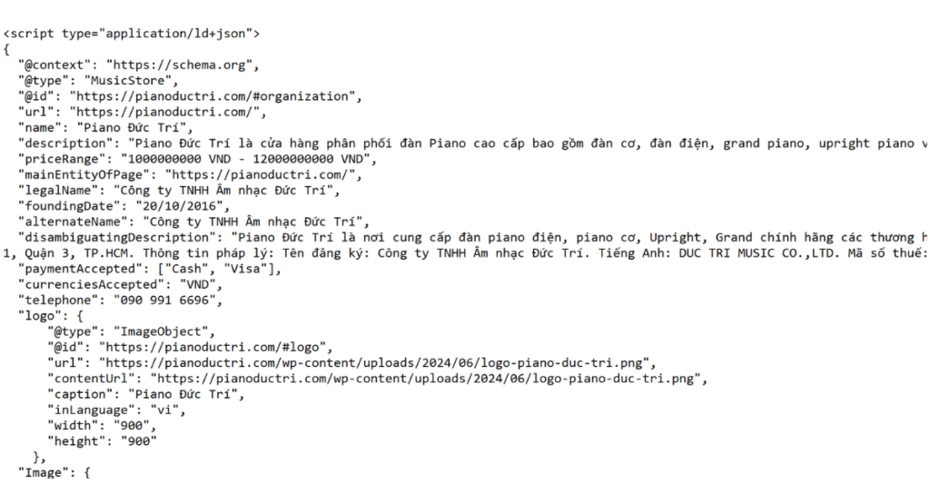 Schema Markup là gì? Cách làm Schema tốt nhất cho Google 2025 1 Mẫu 1 file Schema Markup