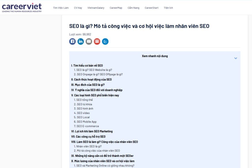 Quy trình SEO tổng thể website Top 1 với 8 bước tiêu chuẩn 3 Phân tích hướng triển khai nội dung của đối thủ cạnh tranh thông qua Outline bài viết