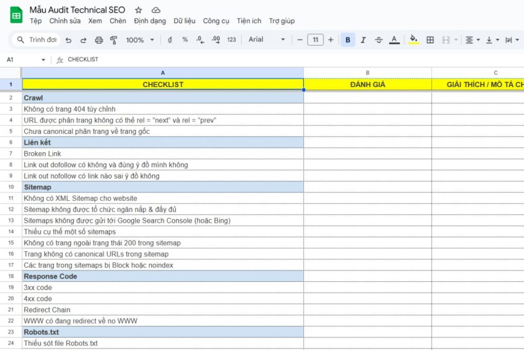 Quy trình SEO tổng thể website Top 1 với 8 bước tiêu chuẩn 7 Tối ưu Checklist Technical SEO