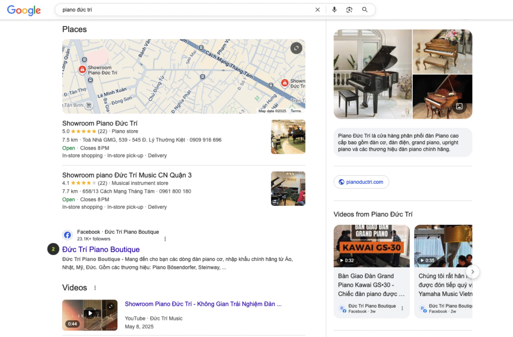 SEO cho Gemini: Cách giúp website lên top #1 trên Gemini 6 Các dự án tại SEO Center luôn đầy đủ thông tin từ Google Maps đến Fanpage