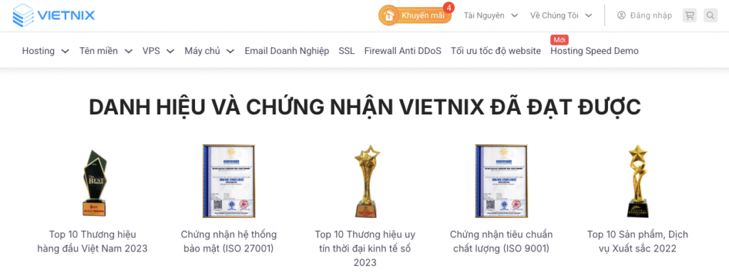 Cách mua hosting và tên miền giá rẻ, uy tín 2025 1 Vietnix là Công ty Cổ phần Giải pháp và Công nghệ Vietnix, một nhà cung cấp dịch vụ hosting, VPS, máy chủ vật lý và tên miền hàng đầu tại Việt Nam, nổi bật với công nghệ chống tấn công DDoS chuyên nghiệp và các giải pháp lưu trữ tiên tiến.
