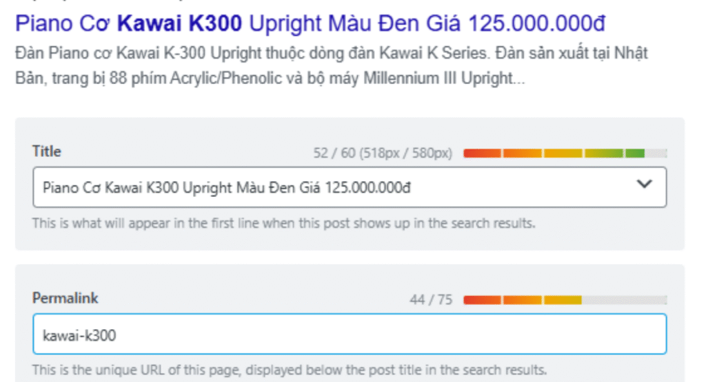 Tối ưu Title và URL sản phẩm