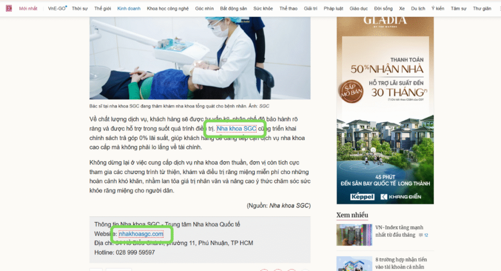 Backlink báo PR là loại backlink từ trang báo chí trỏ về website