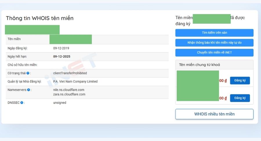 Bảo mật Thông tin Đăng ký Tên miền