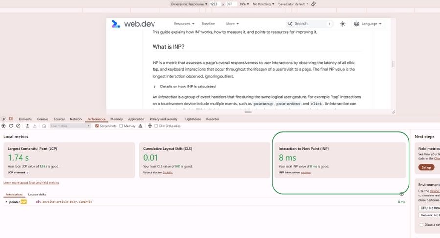 Đo lường INP bằng Chrome User Experience Report