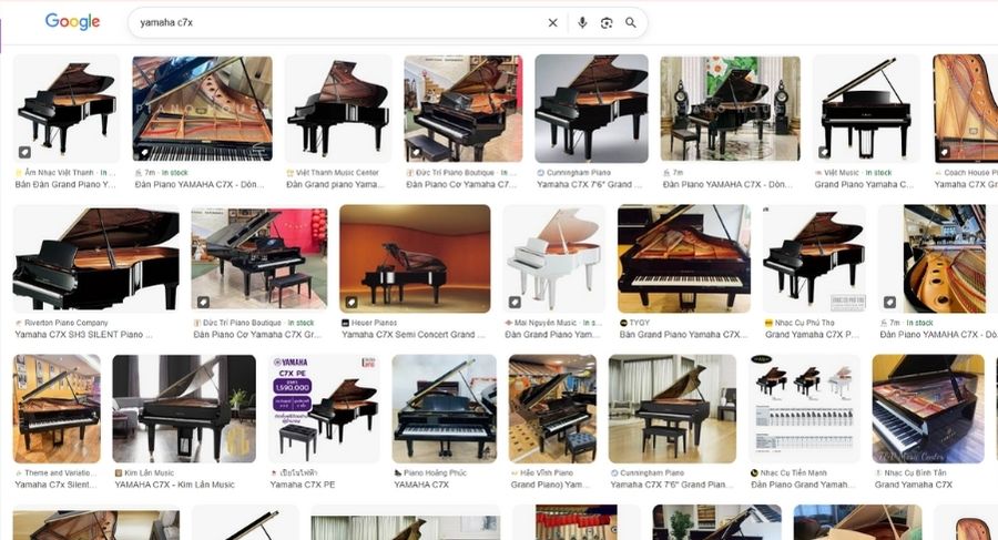 Hình ảnh hiển thị trên Google Hình ảnh