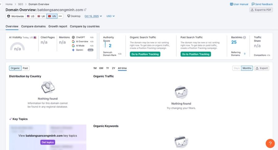 Kiểm tra các chỉ số SEO của website