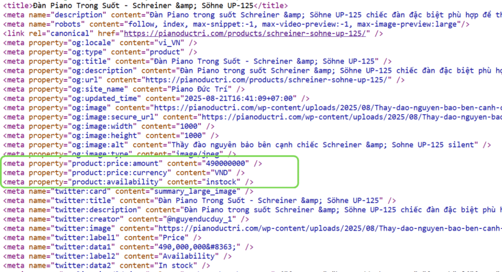 Schema Product là gì? 22 Thuộc tính Product Schema và Cách sử dụng tốt nhất cho SEO 7 Open Graph Meta Tags cho sản phẩm