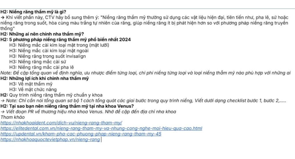 Outline content SEO là dàn ý chi tiết cho một bài content trên website