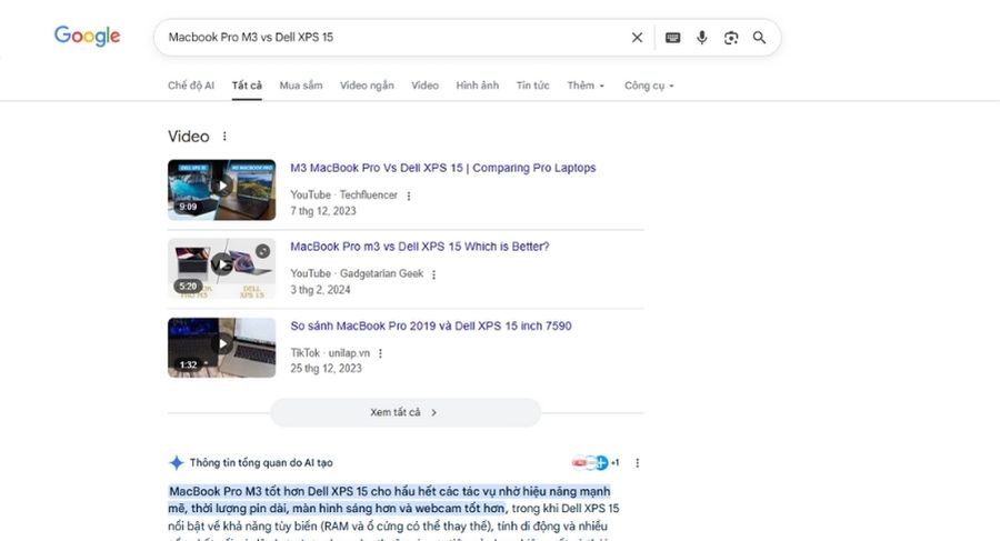 SERPS của từ khóa mang ý định Thương mại – Commercial Intent _ Commercial Investigation