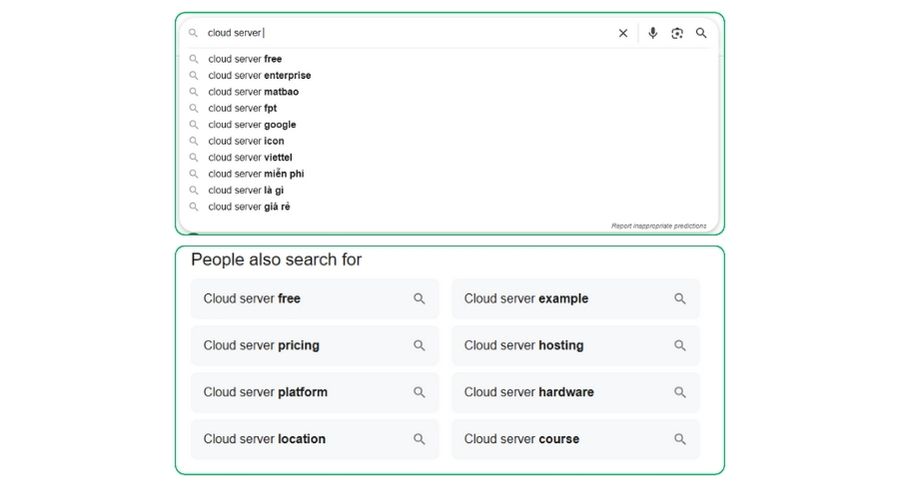 Tìm LSI Key băng cách sử dụng ngay trên trang kết quả tìm kiếm của Google