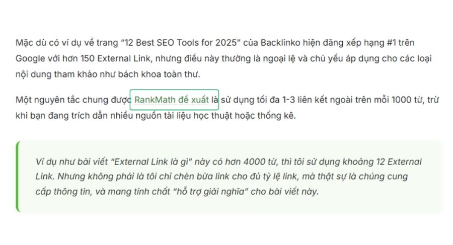 Tối ưu Anchor Text khi dùng external link