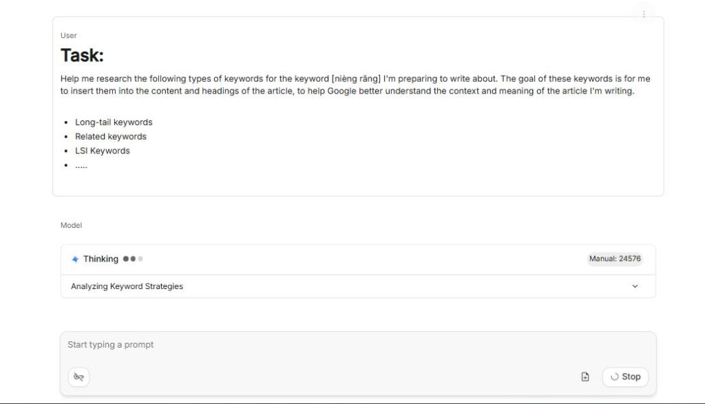 Bước 4: Xây dựng bộ từ khóa cho bài viết