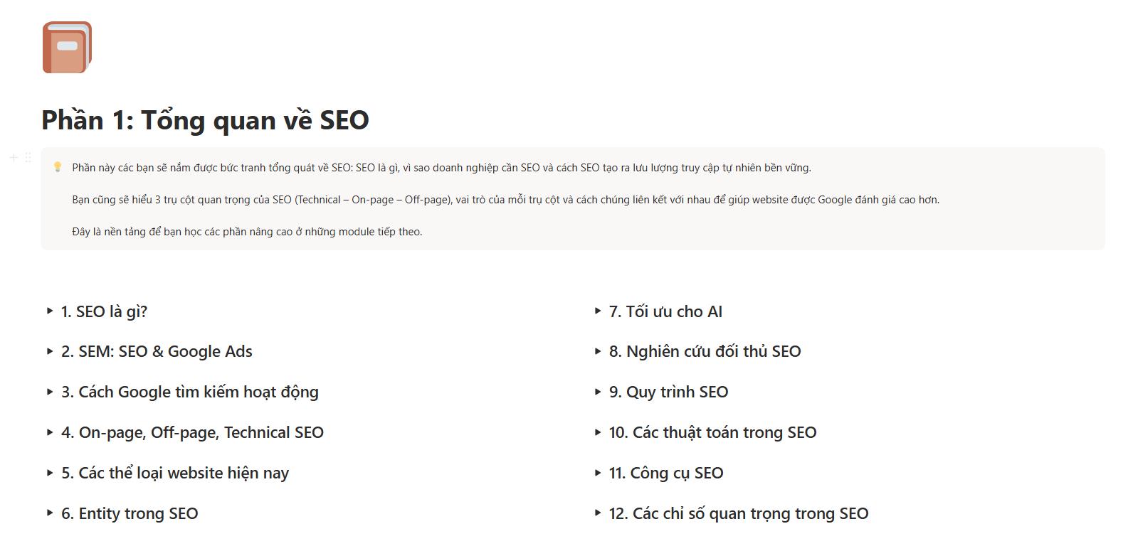 Nội dung buổi 1: Tổng quan về SEO