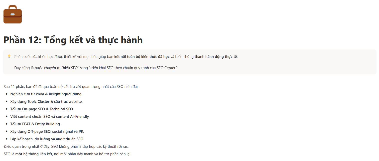 Nội dung buổi 12 Tổng kết và thực hành