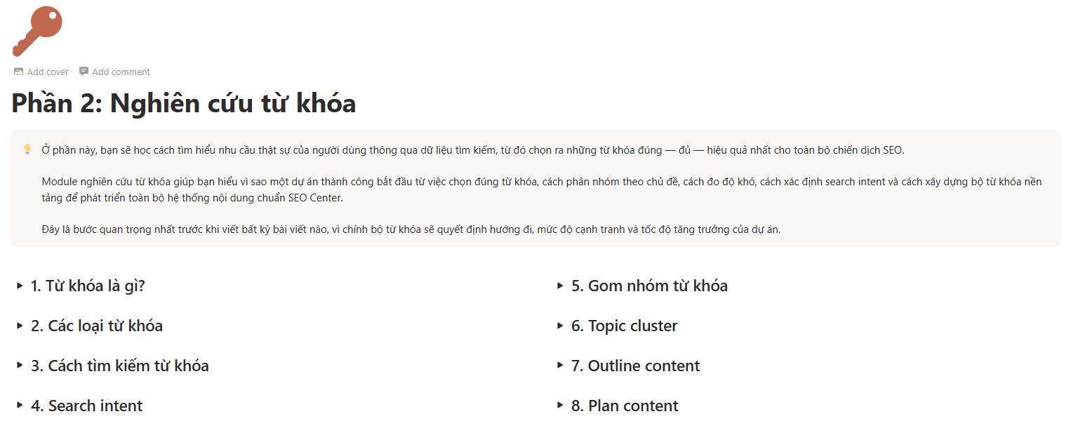 Nội dung buổi 2 Nghiên cứu từ khóa