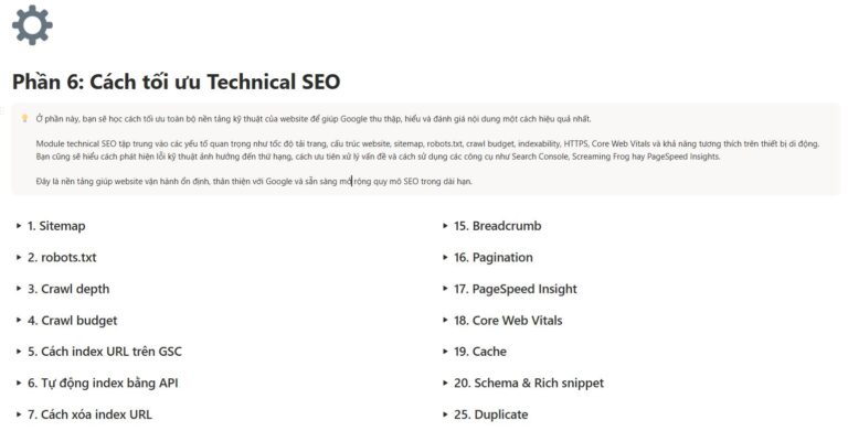 Buổi 6: Xử lý Technical SEO & Tốc độ website