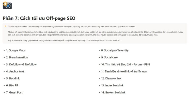 Buổi 7: Chiến lược Off-page & Entity Onsite, Offsite