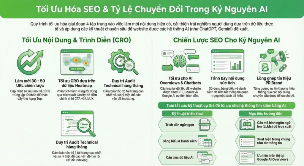 Giai đoạn 4 Tối ưu Conversion Rate & SEO cho AI