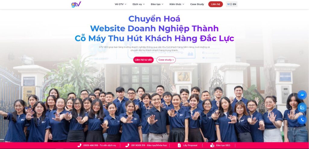 15+ công ty SEO uy tín, chuyên nghiệp nhất Việt Nam 2026 20 GTV SEO (thành lập năm 2016 bởi Vincent Đỗ - Đỗ Anh Việt) là một trong những công ty cung cấp dịch vụ SEO và đào tạo SEO hàng đầu tại Việt Nam, nổi tiếng với phương pháp Semantic SEO và Topical Authority