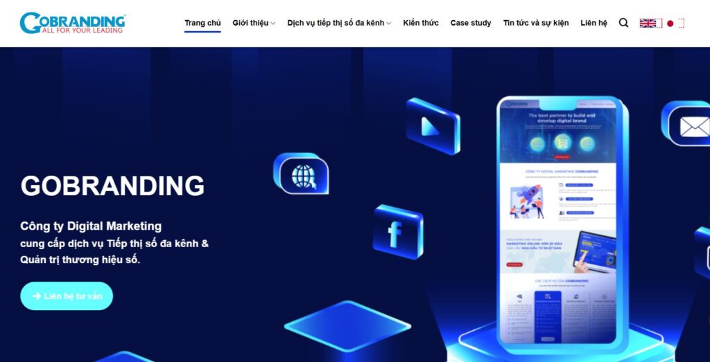 15+ công ty SEO uy tín, chuyên nghiệp nhất Việt Nam 2026 27 GOBRANDING (Công ty Cổ phần Global Online Branding) là Digital Marketing Agency có vốn đầu tư và quy trình chuẩn Nhật Bản, chuyên cung cấp các giải pháp phát triển thương hiệu và tiếp thị số toàn diện