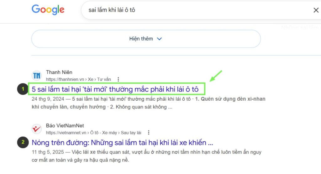 Mẫu tiêu đề dạng cảnh báo