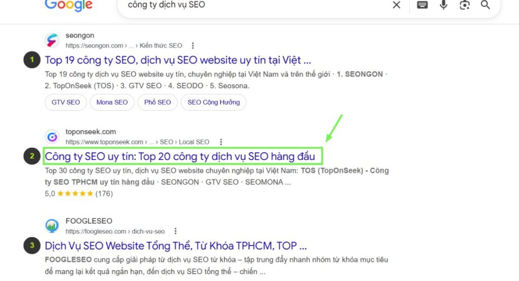 Mẫu tiêu đề dạng danh sách