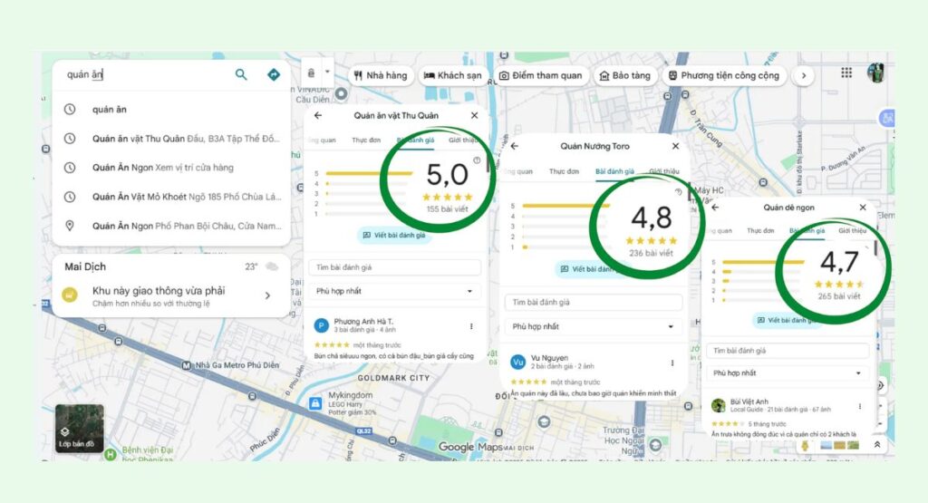 Quản lý thương hiệu trên các nền tảng đánh giá