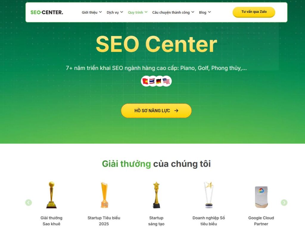 15+ công ty SEO uy tín, chuyên nghiệp nhất Việt Nam 2026 18 SEO Center (Công ty TNHH SEO Center, MST: 0318643549) là đơn vị chuyên về dịch vụ SEO thực chiến, tối ưu chuyển đổi (CRO) và đào tạo SEO, do Nguyễn Thanh Trường sáng lập và điều hành
