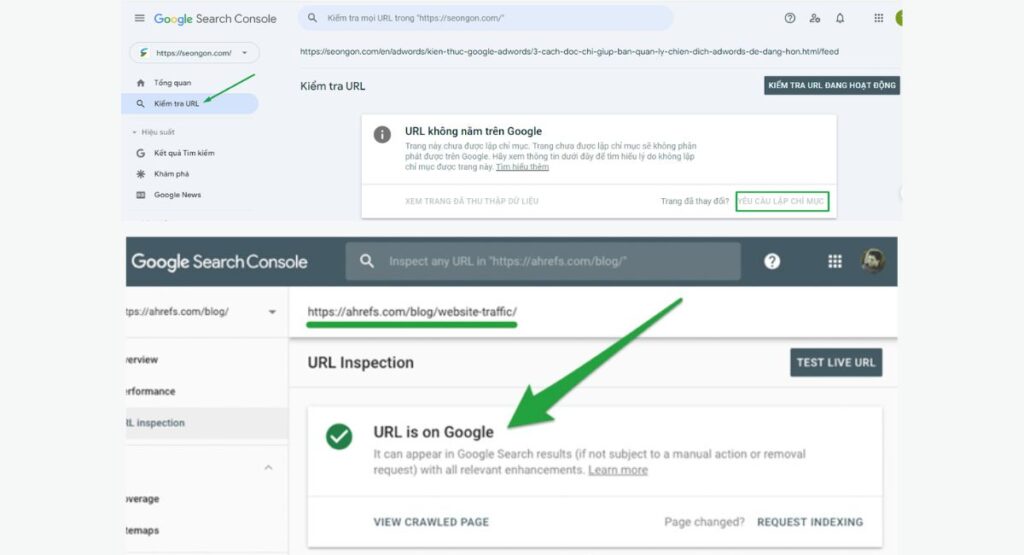 Thông báo cho Google để Index lại