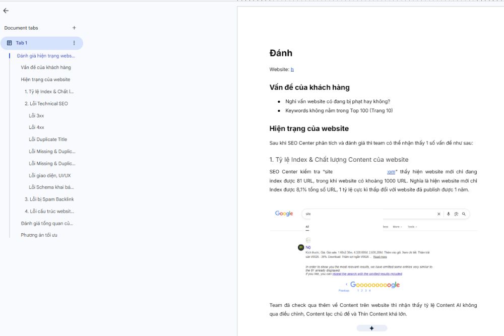 Bước 1_ SEO Center tiếp nhận nhu cầu & Đánh giá sơ bộ website