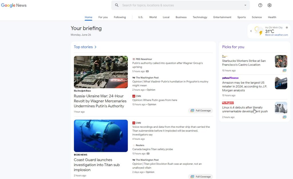 Cấu hình tab nội dung và chuyên mục