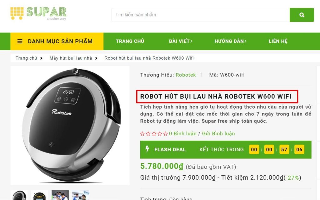 Cấu trúc tiêu đề và mô tả sản phẩm thúc đẩy hành động mua hàng