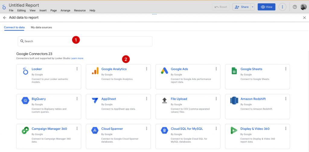 Các bước cơ bản để bắt đầu với Looker Studio