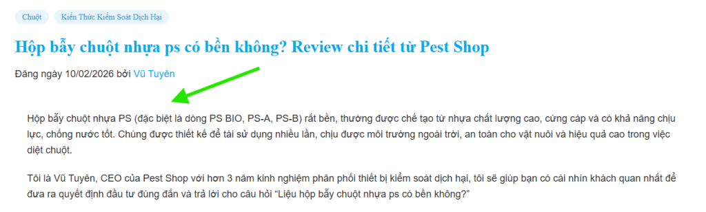 Cấu trúc lại nội dung theo mô hình câu trả lời trực tiếp