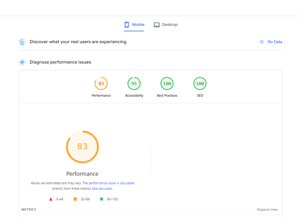 Báo cáo hiệu suất dự án B2B