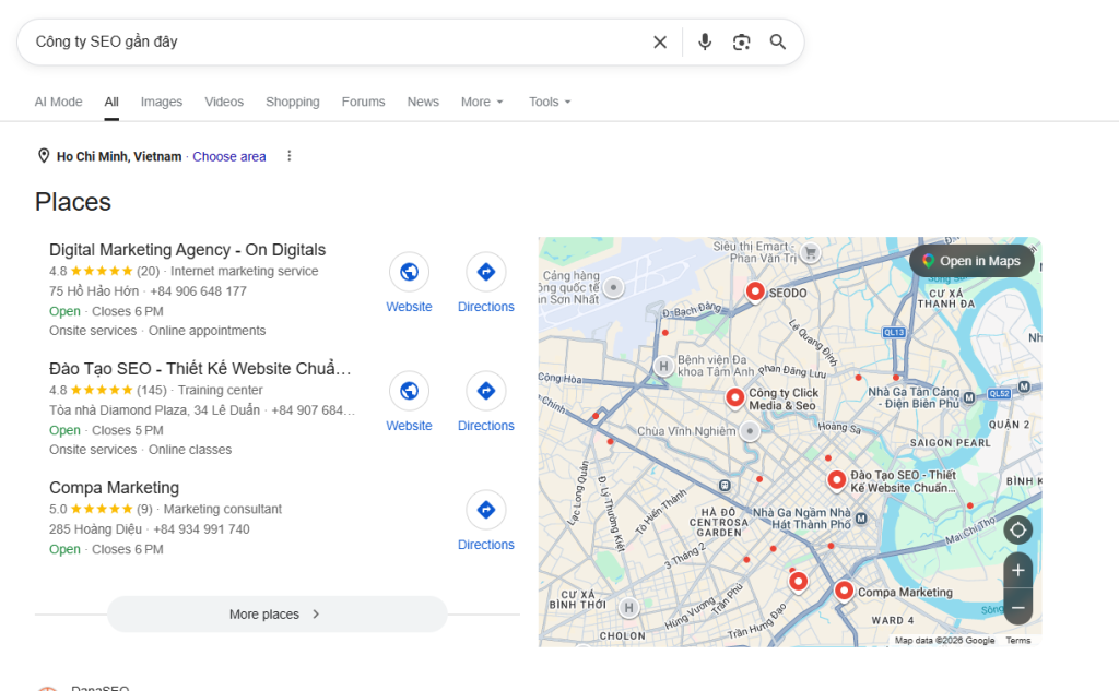 Xây dựng nội dung hướng đến khu vực địa lý