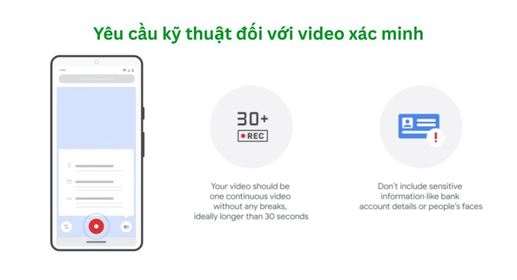 Yêu cầu kỹ thuật đối với video xác minh