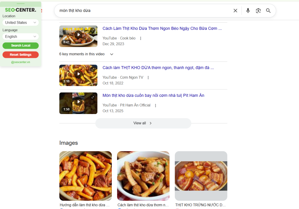Image Pack và Video Results