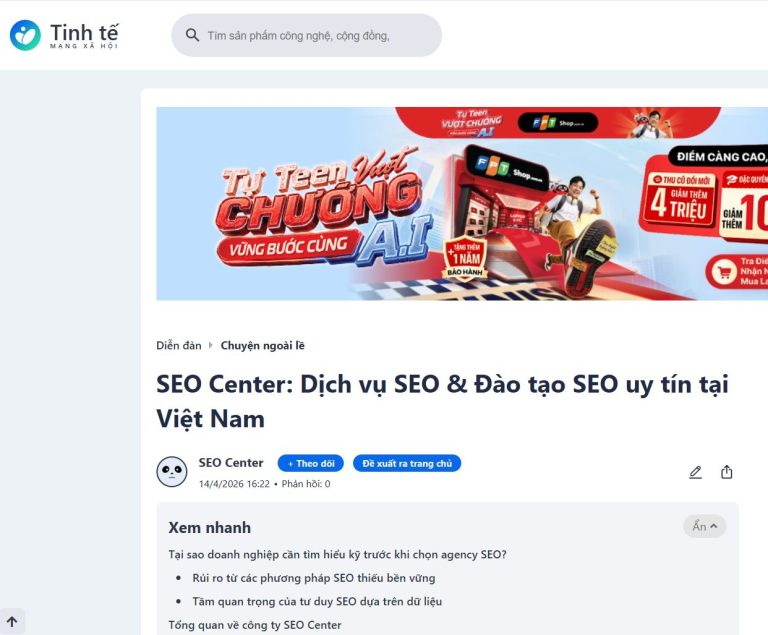 SEO Center: Dịch vụ SEO & Đào tạo SEO uy tín tại Việt Nam