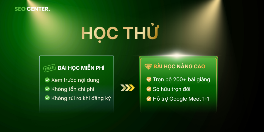 Khóa học có phần miễn phí để trải nghiệm trước không?